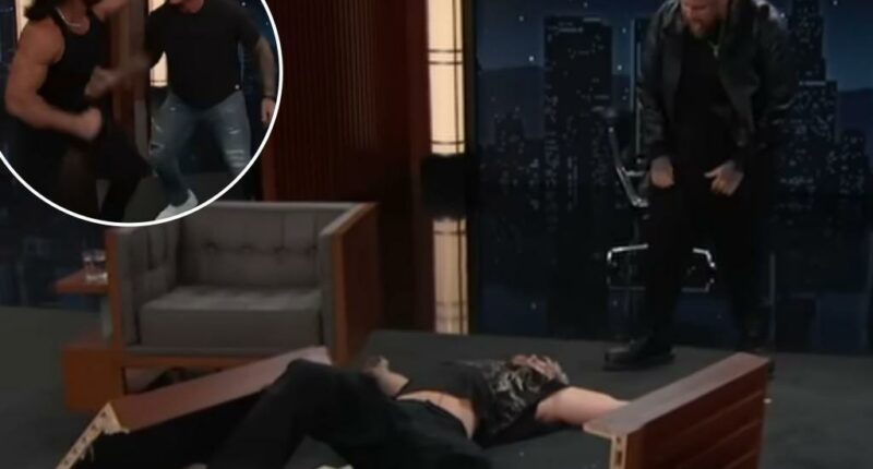 Jelly Roll puts Logan Paul through a table on 'Jimmy Kimmel Live'