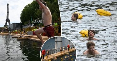 Joyful Parisians take a historic plunge into the Seine after 100 years