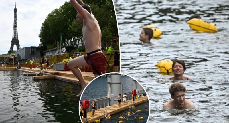 Joyful Parisians take a historic plunge into the Seine after 100 years