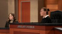 Judge Judy Sheindlin presiding over a trial.