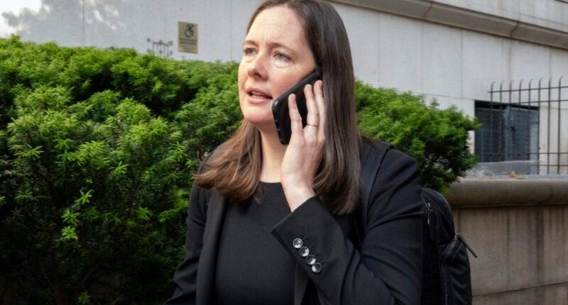 Assistant U.S. Attorney Maurene Comey on a phone call.