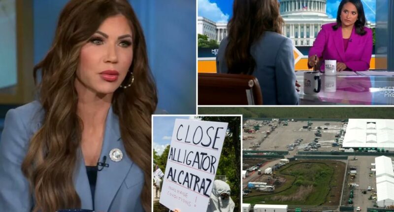 Kristi Noem clashes with NBC over 'inhumane' conditions at Alligator Alcatraz