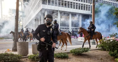LA officials charge over 40 anti-ICE protesters who allegedly assaulted officers, horses and threatened child