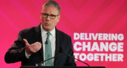 Keir Starmer speaking at a summit.