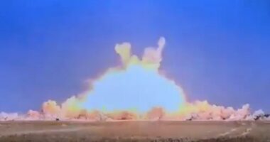 Explosion of a missile.