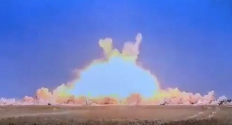 Explosion of a missile.