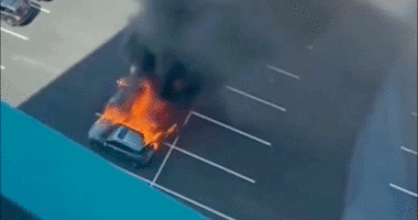 Massive car explosion caught on camera rocks parking lot in major DC suburb