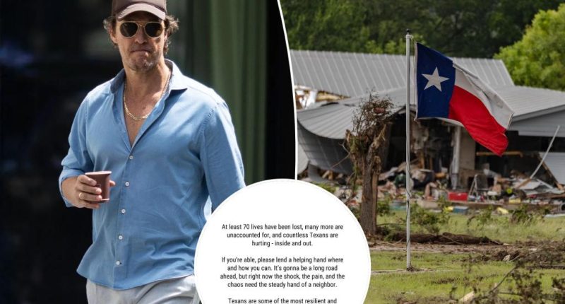 Matthew McConaughey speaks out about the devastating floods that ravaged his home state of Texas