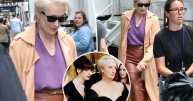Meryl Streep seen as Miranda Priestly for the first time on the set of 'The Devil Wears Prada 2'