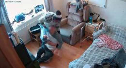 A carer abusing an elderly man in his son's home.