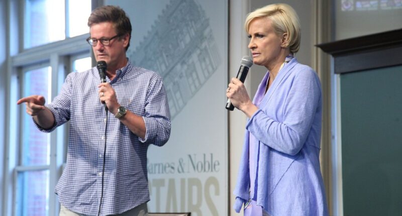 Mika Brzezinski and Joe Scarborough at a book signing for "Obsessed: The Fight Against America's (and My Own) Food Addiction".