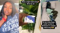 Mother cries out as malaria drug causes son’s tongue to hang out, lands in hospital