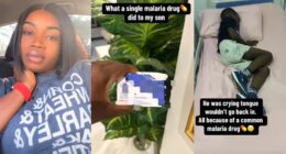 Mother cries out as malaria drug causes son’s tongue to hang out, lands in hospital