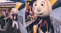 Mr. Met hilariously leans into his viral Lumineers concert fall