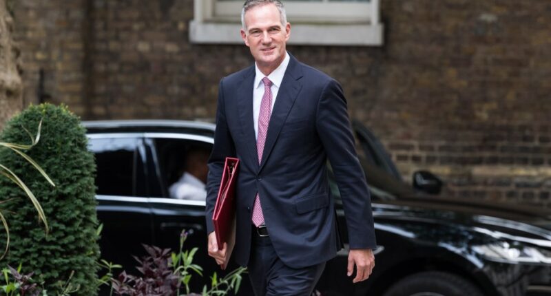 Peter Kyle, Secretary of State for Science, Innovation and Technology, walking to a meeting.