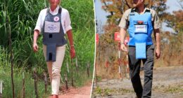 Prince Harry recreates Princess Diana's historic minefield walk in Angola