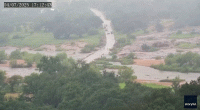 Quick-moving Texas river flood caught on camera in timelapse video