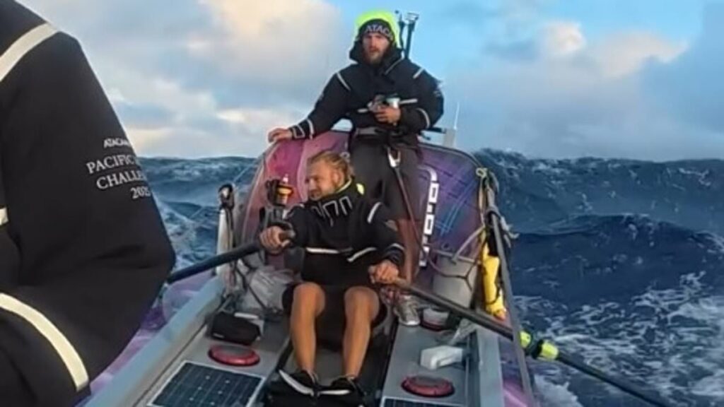 Rower reveals moment he was swept overboard as he treks with brothers