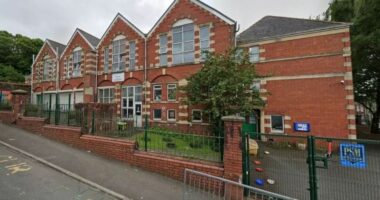 Melin Primary School in Neath, where Connor Slade, 13, was found unresponsive.