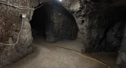 Interior of a 985ft long tunnel system under Rome.
