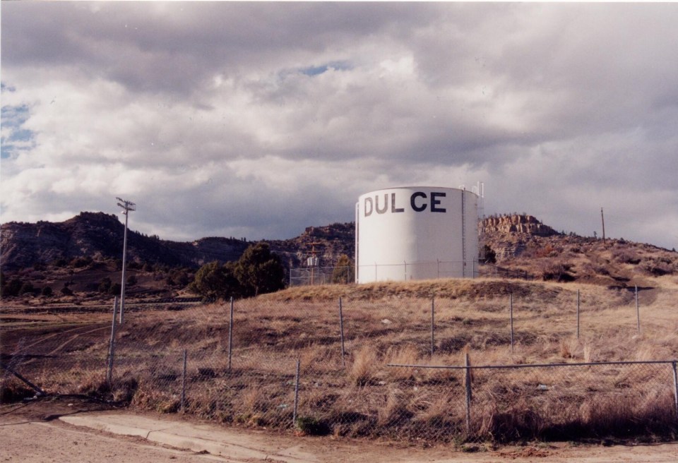 Water tower in Dulce, New Mexico.