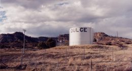 Water tower in Dulce, New Mexico.
