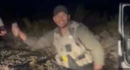 Sickening moment cop launches heinous attack on adorable animal
