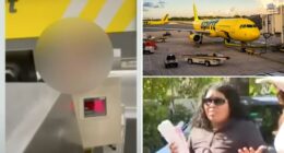 Spirit Airlines passenger Shataria Banks fumes as workers refuse to let her board plane after cosmetic surgery