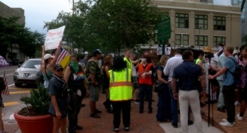 Student-led protest demonstrations unfold amid Turning Point USA Student Action Summit