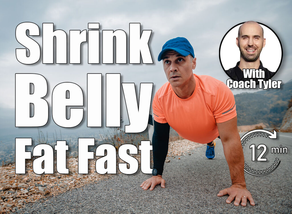 Well built man over 40 wearing activewear training push up getting ready for a run. The 5 Bodyweight Exercises That Build More Muscle Than Weights After 50. cover.