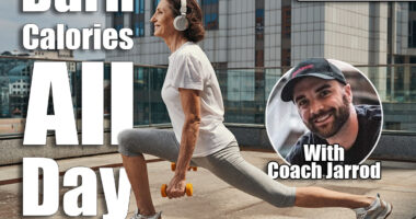 Happy female training strength on urban roof. The 5 Exercises That Turn Your Body Into a Calorie-Burning Machine After 50, cover