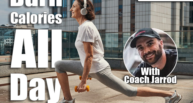Happy female training strength on urban roof. The 5 Exercises That Turn Your Body Into a Calorie-Burning Machine After 50, cover