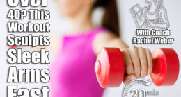 sport and recreation concept - sporty woman hands with light red dumbbells. The Only Arm Workout Women 40+ Need for Sleek, Toned Muscle. Cover