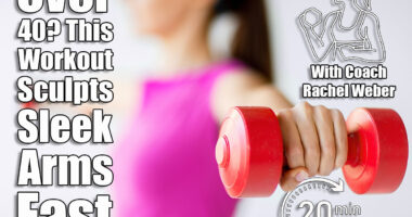 sport and recreation concept - sporty woman hands with light red dumbbells. The Only Arm Workout Women 40+ Need for Sleek, Toned Muscle. Cover