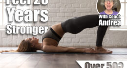 Young sporty woman in grey sportswear, leggings and bra practicing yoga, beautiful girl doing Glute Bridge exercise, dvi pada pithasana pose, working out at home or in yoga studio. This 10-Minute Core Routine Makes You Feel 20 Years Stronger After 50. Cover