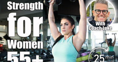 Strong, determined and beautiful woman lifting weights in gym. This Low-Risk, High-Burn Routine Is Perfect for Women Over 55. Cover