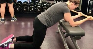 Bench thoracic spine extensions (lat stretch)