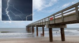 Three people struck by lightning at St. Augustine Pier in Fla.