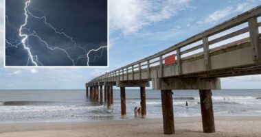 Three people struck by lightning at St. Augustine Pier in Fla.