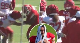 Travis Kelce helps break up Chiefs training camp fight