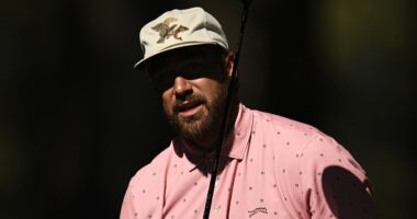 Travis Kelce strikes fan with golf shot as round takes chaotic turn
