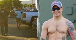 Triple murder suspect dad seen in police footage days before daughters found dead