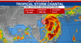 Tropical Storm Chantal forms in the Atlantic