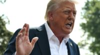 President Trump speaking to the press.