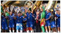 Trump joins Chelsea for Club World Cup celebration