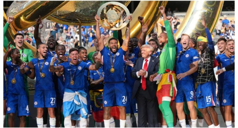 Trump joins Chelsea for Club World Cup celebration