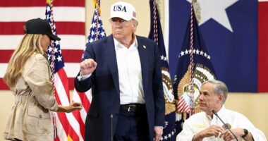 Trump lashes out at 'evil' CBS journalist asking about flood warnings