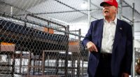 President Trump visiting a migrant detention center.