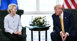 Trump talks trade after golfing in Scotland
