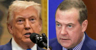 Trump tells Russia's Medvedev to 'watch his words'